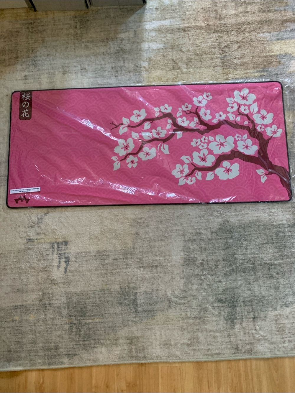 New in Pkg Pink Sakura Cherry Blossom Desk XXL Mouse Pad